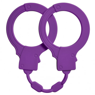 Силиконовые наручники Stretchy Cuffs Purple, цвет: фиолетовый