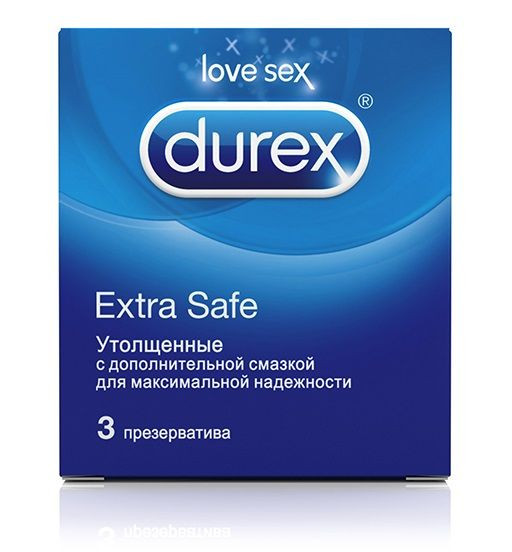 Утолщенные презервативы Durex Extra Safe - 3 шт.