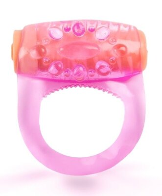 Кольцо с вибропулей для усиления эрекции, цвет: розовый