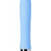 Силиконовый вибратор с функцией нагрева и пульсирующими шариками FAHRENHEIT - 19 см, цвет: голубой