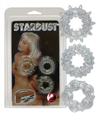 Набор из трех эрекционных колец с шипами Stardust