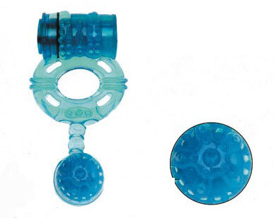 Эрекционное кольцо со стимуляцией клитора, цвет: фиолетовый