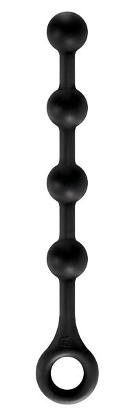 Цепочка анальных шариков Soft Balls Jr. - 29 см, цвет: черный