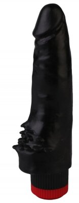 Реалистичный вибромассажер №10 - 17 см, цвет: черный