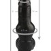 Анальный фаллоимитатор-реалистик - 21 см, цвет: черный