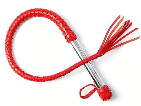 Однохвостая плеть с хлопушкой, цвет: красный - 70 см