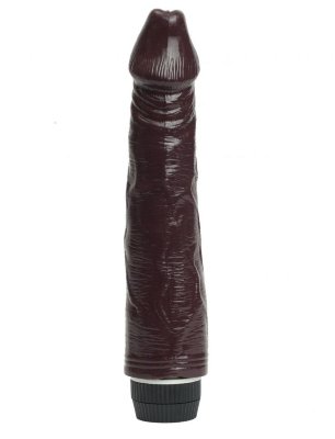 Вибратор-реалистик Знойный мулат - 22,5 см, цвет: коричневый