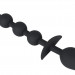 Анальная цепочка Black Velvets Plug & Beads, цвет: черный