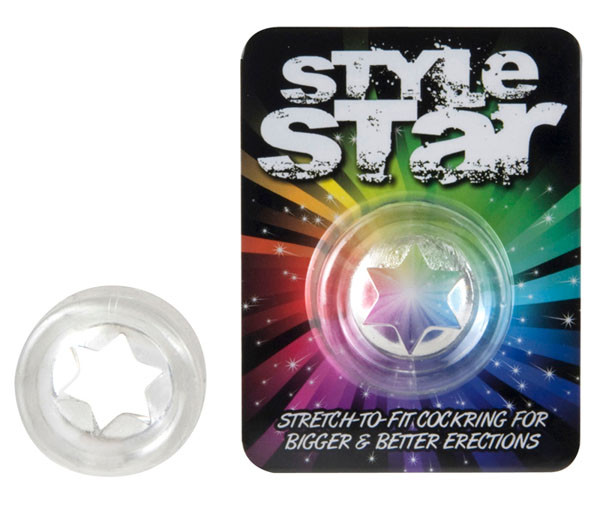 Эрекционное кольцо Style Star Cockring, цвет: прозрачный
