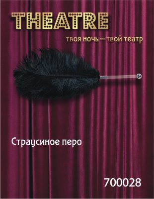 Страусовое перышко, цвет: черный