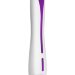 Вибратор F10 с фиолетовой вставкой - 20 см, цвет: белый