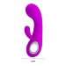 Вибратор Baile Pretty Love Valentine с клиторальным отростком, цвет: фиолетовый - 15,4 см