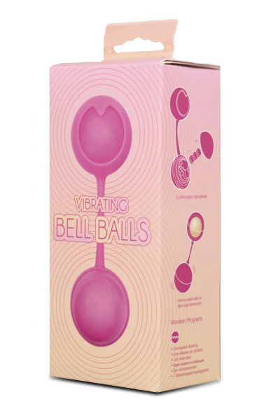 Вагинальные шарики Vibrating Bell Balls с вибрацией, цвет: розовый