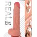 Реалистичный фаллоимитатор Real Dual Layer - 23 см, цвет: телесный