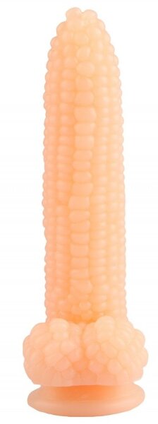 Фаллоимитатор-кукуруза на присоске - 20,5 см, цвет: телесный