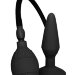 Анальная пробка Menzstuff Small Inflatable Plug с функцией расширения, цвет: черный - 12,5 см