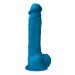 Фаллоимитатор Pleasures 8 Dildo на присоске, цвет: голубой - 24,7 см