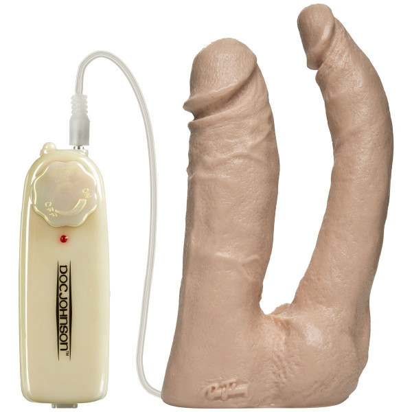 Анально-вагинальная вибронасадка Doc Johnson Vac-U-Lock Double Penetrator - 16,7 см