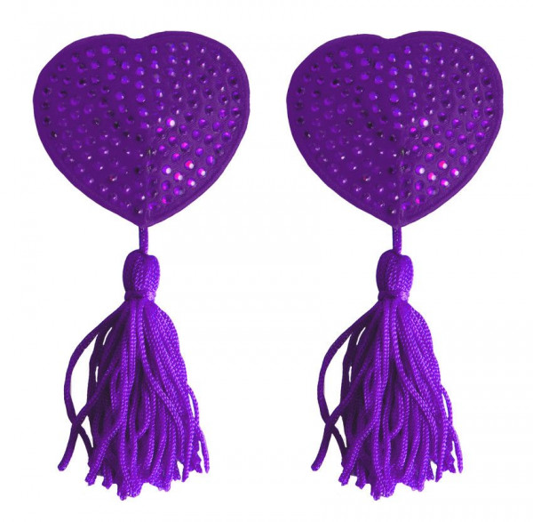 Пестисы-сердечки Nipple Tassels, цвет: фиолетовый