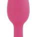 Анальная втулка со стальным шариком внутри POPO Pleasure, цвет: розовый - 8,5 см
