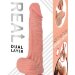 Фаллоимитатор-реалистик с мошонкой Real Dual Layer - 20 см, цвет: телесный