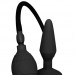 Анальная втулка Menzstuff Large Inflatable Plug с функцией расширения, цвет: черный - 14,5 см