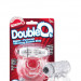 Эрекционное кольцо DoubleO 6 Clear с шишечками и подхватом мошонки, цвет: прозрачный