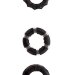 Набор из 3 эрекционных колец MENZSTUFF STRETCHY COCK RINGS, цвет: черный