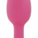 Пробка POPO Pleasure со встроенным вовнутрь стальным шариком, цвет: розовый - 10,5 см