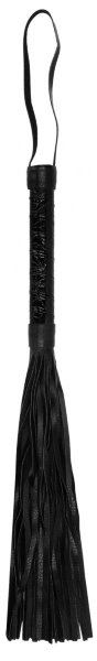 Многохвостовая гладкая плеть Luxury Whip - 38,5 см, цвет: черный