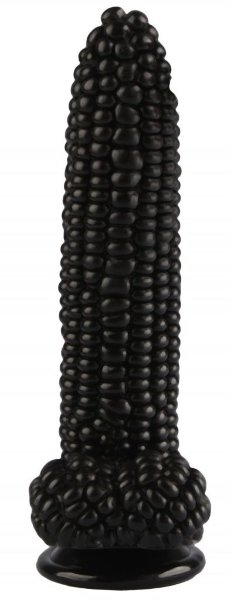 Фаллоимитатор-кукуруза на присоске - 20,5 см, цвет: черный