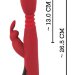 Вибромассажер с клиторальным отростком Rabbit Vibrator - 26,5 см, цвет: красный