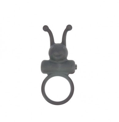 Эрекционное кольцо в форме букашки с вибрацией, цвет: черный