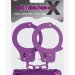 Наручники BONDX METAL CUFFS LOVE ROPE SET из листового металла в комплекте с веревкой, цвет: фиолетовый