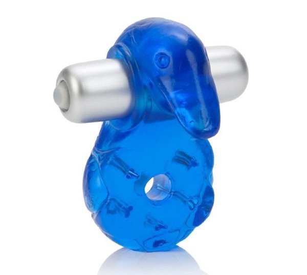Эрекционное кольцо с утенком Micro Vibe Arouser Power Duckie, цвет: синий