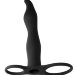 Вибронасадка для двойного проникновения Flirtini - 15,9 см, цвет: черный
