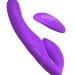 Безремневой вибрострапон с пультом Ultimate Strapless Strap-On - 22,22 см, цвет: фиолетовый