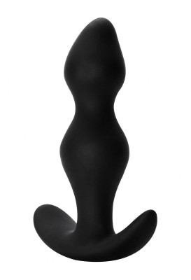 Фигурная анальная пробка Fantasy, цвет: черный - 12,5 см