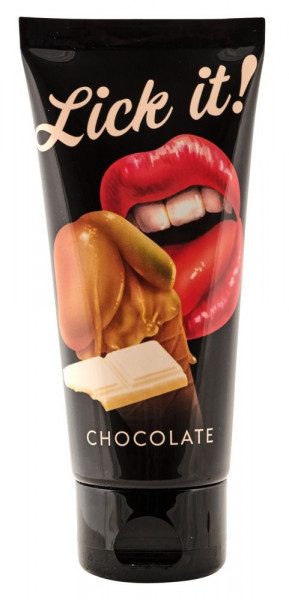 Съедобная смазка Lick It Chocolate со вкусом белого шоколада - 100 мл.