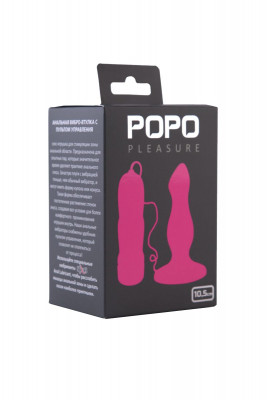 Вибровтулка с 5 режимами вибрации POPO Pleasure, цвет: розовый - 10,5 см