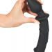 Двусторонний стимулятор Black Velvets Dildo Plug, цвет: черный - 22,8 см