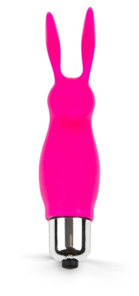 Мини-вибратор в форме кролика - 9 см, цвет: розовый