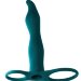 Вибронасадка для двойного проникновения Flirtini - 15,9 см, цвет: зеленый
