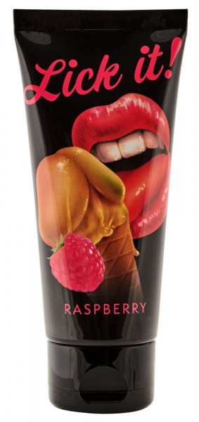 Съедобная смазка Lick It Raspberry со вкусом малины - 100 мл.