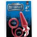 Эрекционное кольцо с анальной пробкой Menzstuff 4inch Single Ring Anal Plug, цвет: красный