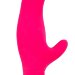 Вибратор с клиторальным отростком - 17 см, цвет: розовый
