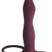 Вибронасадка для двойного проникновения Flirtini - 15,9 см, цвет: бордовый