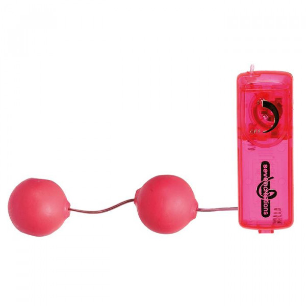 Вагинальные шарики с вибрацией Jelly Pink, цвет: розовый