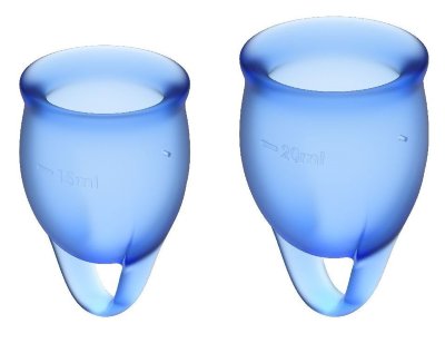 Набор менструальных чаш Feel confident Menstrual Cup, цвет: синий