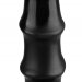 Реалистичный рельефный фаллоимитатор - 21,5 см, цвет: черный